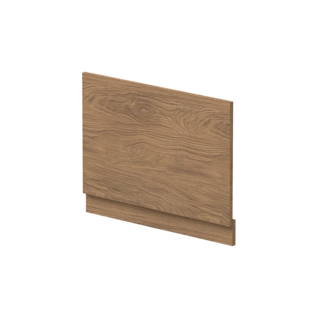Balterley 750mm Straight Bath End Panel and Plinth - Antique Oak Brown
