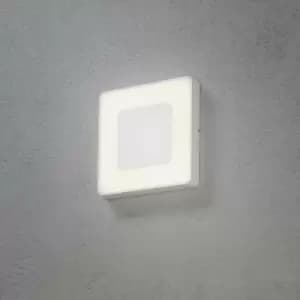 Konstsmide Carrara Outdoor Modern Wall Lamp, Square Dim To Warm White 25W LED, IP54
