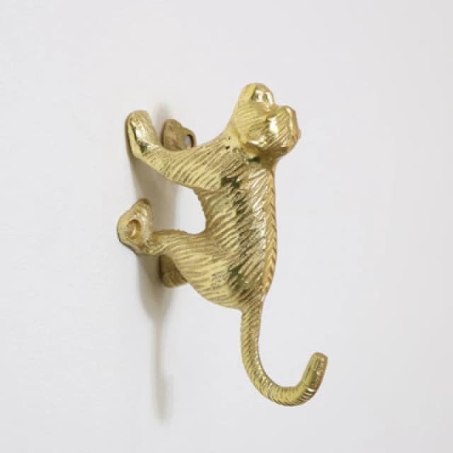 Melody Maison Gold Monkey Wall Hook Metallic Gold unisex