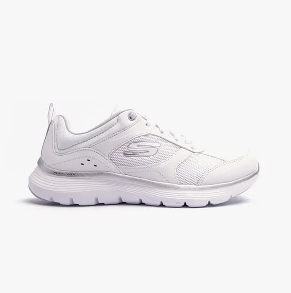 Skechers Womens Flex Appeal 5.0 Fresh Touch Trainers UK Size 8 (EU 41) White/Silver SKE2260-WSL-8