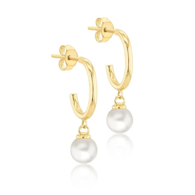 Be You 9ct Gold Pearl Drop stud Earring Yellow Gold female One Size