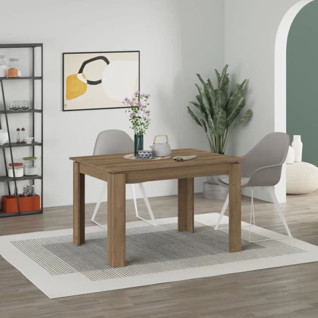 Decortie Tolmen' Extendable Dining Table 120cm 4 Seater in Dark Brown Size: 2 Pack Dark Brown Unisex 2 Pack