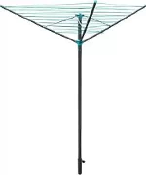 Jvl 4 Arm Powder Coated Steel Rotary Airer, 50 Metres