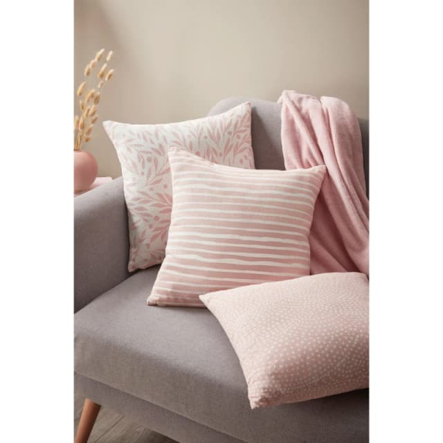 Homelife Pack of 3 Charcoal Cushion Covers - Pink Pink One Size