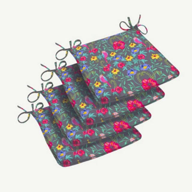 Luxury Living Wildflower A Shape Seat Pad Set Of 4