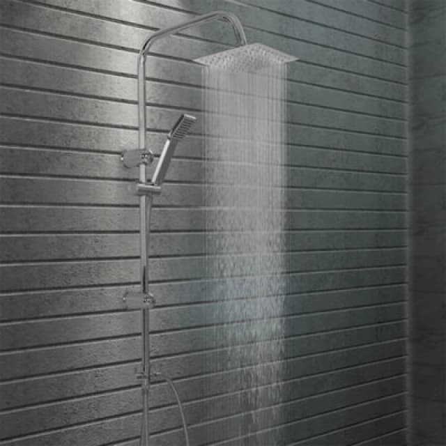 Vidaxl Dual Head Shower Set With Hand Shower Stainless Steel