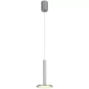 Italux Oliver - Modern LED Hanging Pendant Satin Nickel, Warm White 3000K 415lm