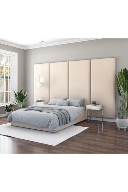 Aspire Aspire Large Upholstered Headboard Wall Panel, UK Made in Natural Natural One Size Unisex 5057632213488