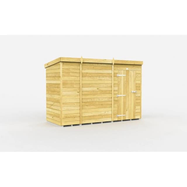 Buttercup Farm 9 x 4 Feet Pent Shed - Single Door W/O Windows - L118 x W276 x H201cm in Brown Brown Unisex