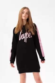 Panel Script Hoodie Dress