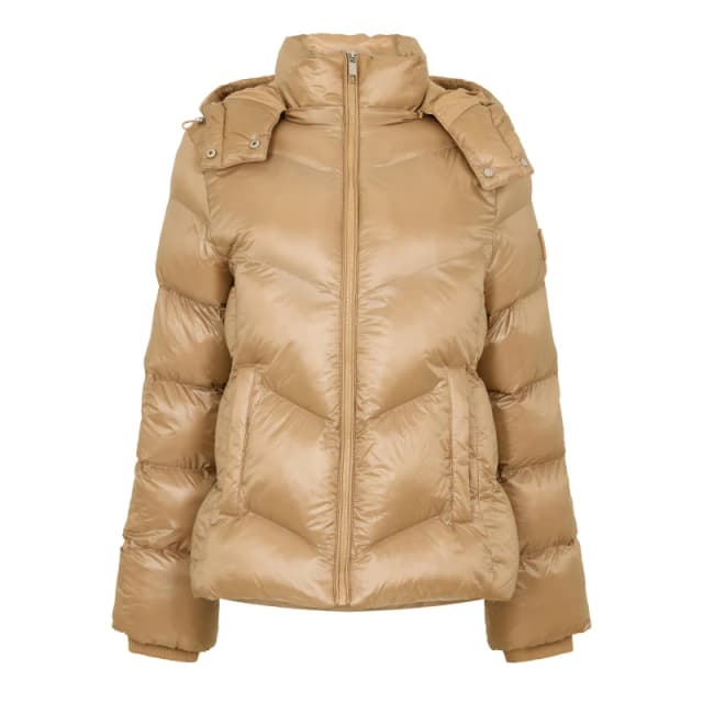 Boss Womens Pepule4 Padded Puffer Jacket Medium Beige female 4 (XXS)