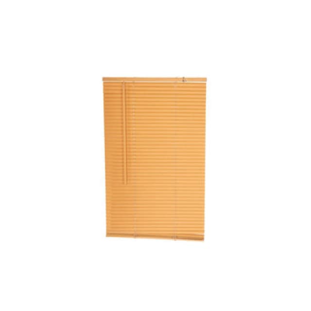 Oypla PVC Teak Wood Grain Effect Venetian Window Blinds with Fixings Light Brown