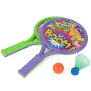 Boom Bats Set With Ball & Shuttlecock - Toyrific