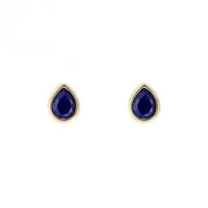 Gold Plated Birthstone September Lapis Lazuli Earrings E6210