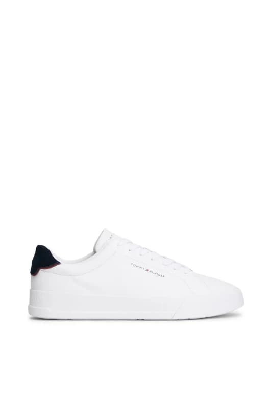 Tommy Hilfiger Court Leather Low Top Trainers - White White 9