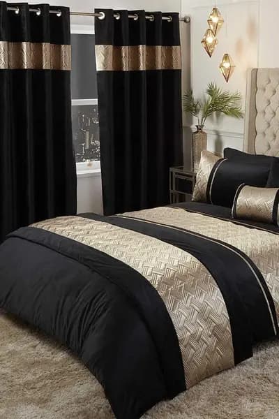 Rapport Capri Embellished Duvet Cover Set Gold