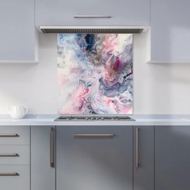 Warren Reed Designer Ethereal Swirls: Dreams In Motion Kitchen Splashback