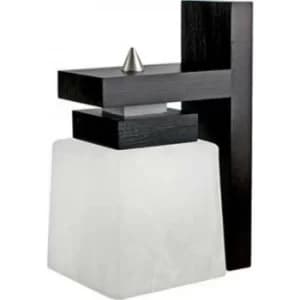 Kubus Dome Wall Light, Glass Shade, Wenge, 1x E27