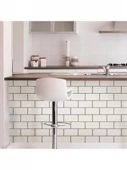 Fine Decor In Home Subway Peel and Stick Backsplash Tiles