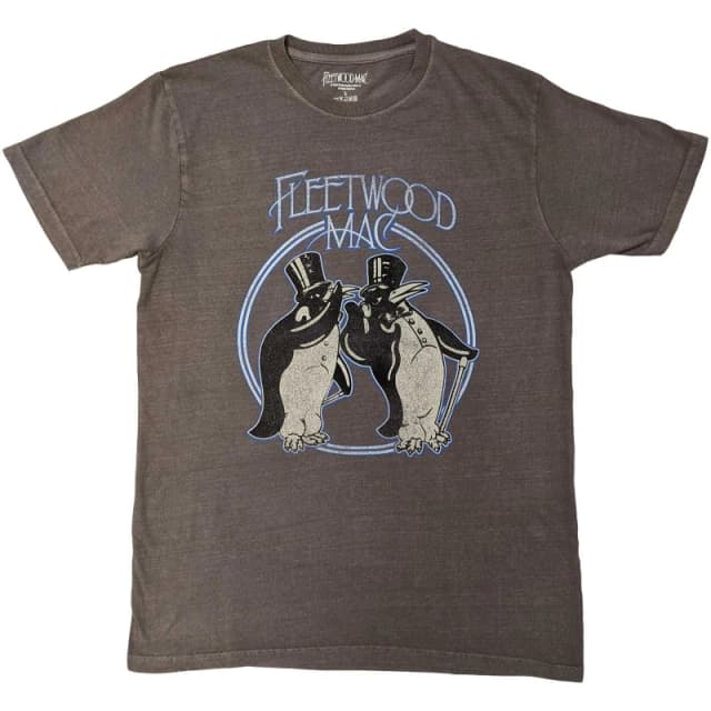Fleetwood Mac Fleetwood Mac Men Penguin T-Shirt in Grey Size: Medium Grey M Male 5063300799062