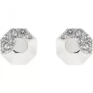 Ladies Karen Millen Silver Plated Sparkling Stud Earring