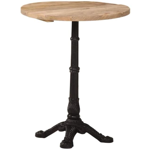 VIDAXL Bistro Table Ø60x76cm Rough Mango Wood Vidaxl 8720286069103