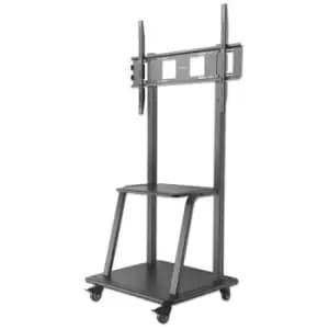 Manhattan TV & Monitor Mount Trolley Stand 1 screen Screen Sizes: 37-100" Black VESA 200x200 to 800x600mm Max 150kg LFD Lifetime Warranty