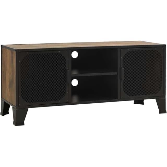 VIDAXL TV Cabinet Rustic Brown 105x36x47cm Metal and mdf Vidaxl 8720286588215