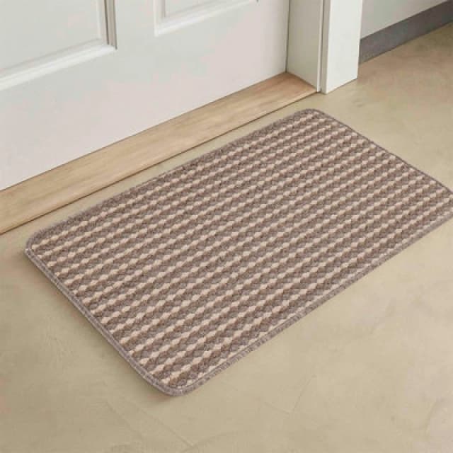 Eden Non Slip Washable Dirt Trapper Indoor Doormat - Kitchen Mats - Floor Mats - Beige 40X60 Cm