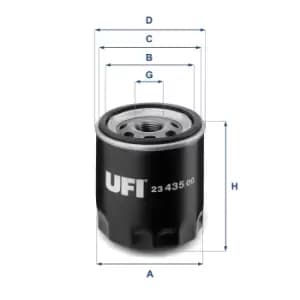 2343500 UFI Oil Filter Oil Spin-On
