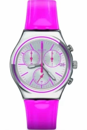 Unisex Swatch Irony Chrono -Proud To Be Pink Chronograph Watch YCS587