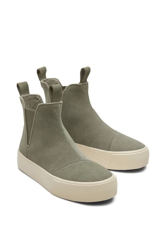 TOMS 'Fenix Platform' Ladies Ankle Boots Grey