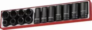 Teng Tools TTX9415 15 Piece 3/4" Drive Impact Socket Set Metric Regular & Deep