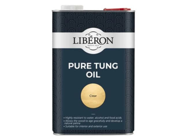 Liberon Pure Tung Oil For Woodcare 5 Litre