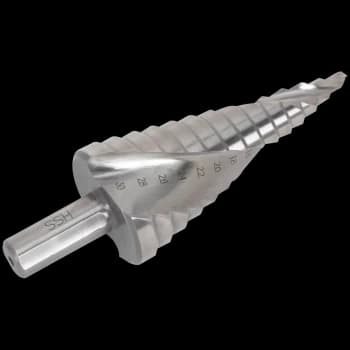 Sealey Spiral Fluted HSS Step Drill Bit 4mm - 30mm