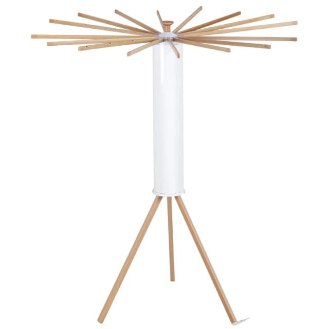 Gr8 Home Octopus Drying Rack Clothes Airer 16 Wooden Arms Laundry Dryer Tripod Hanger White