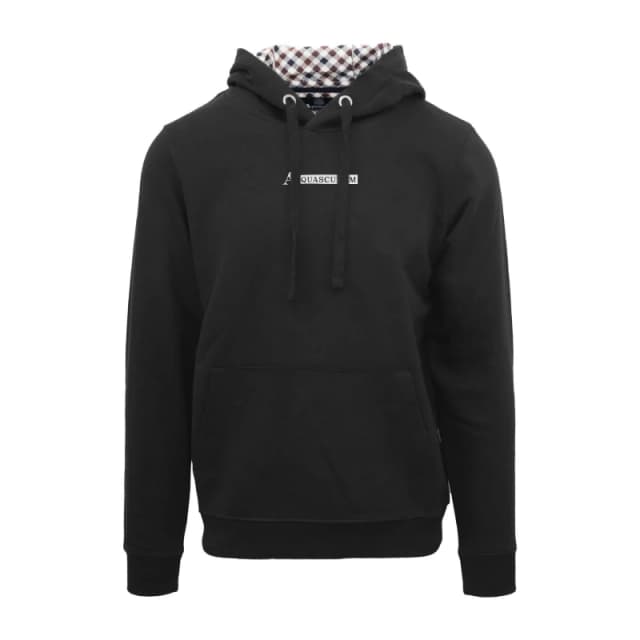 Aquascutum Mens Hdy Sweat Pull Over Hoodie Black male Small