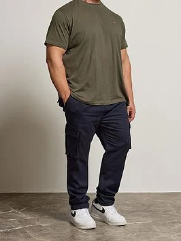 BadRhino BadRhino Men Stretch Cargo Trousers in Dark Navy Size: 46R Dark Navy 46R Male 5059738088861