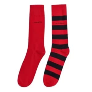 Hugo Boss 2 Pack Socks Open Red