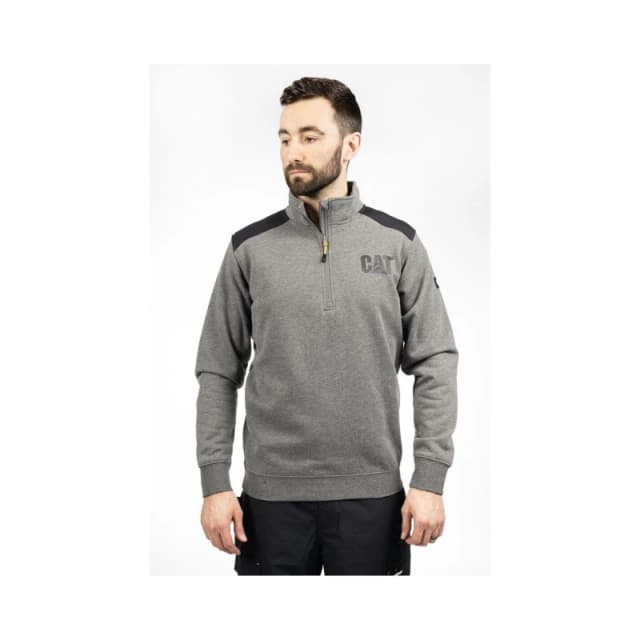 Caterpillar Essential 1/4 Zip Sweatshirt Grey