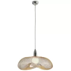 Schuller Forma Wire Frame Pendant Ceiling Light Chrome, Shiny Gold, E27