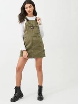 Tommy Jeans Dungaree Dress - Khaki