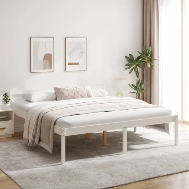 VIDAXL Senior Bed without Mattress White 180x200cm Super King Size Vidaxl 8720286878392