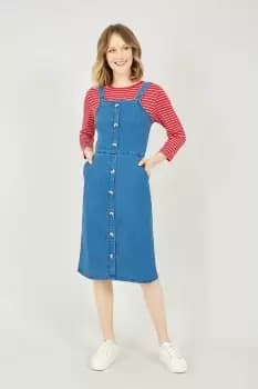 Blue Denim Pinafore Dress