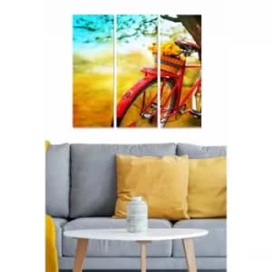 MDF281101136 Multicolor Decorative MDF Painting (3 Pieces)