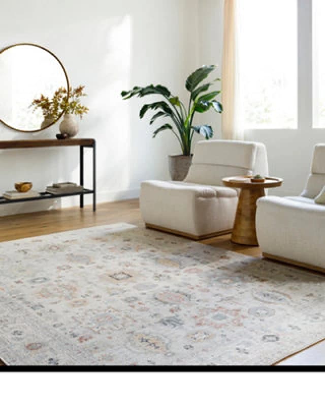 Our Pnw Home X Livabliss Vintage Oriental Boho Ivory/rust Spokane Area Rug 117 X 170 Cm - Easy Care, Ideal For Living Room