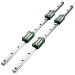 VEVOR 3PCS Linear Rail 0.78-66 Inch, Linear Bearings and Rails with 4PCS HSR20 Bearing Block, Linear Motion Slide Rails plus for DIY CNC Routers Lathe