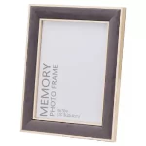Grey Velvet With Gold 8X10 Frame