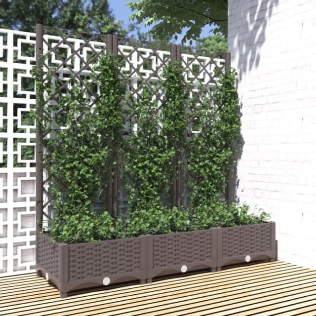 VIDAXL Vidaxl - Garden Planter with Trellis Brown 120x40x121.5cm pp 8720286876107