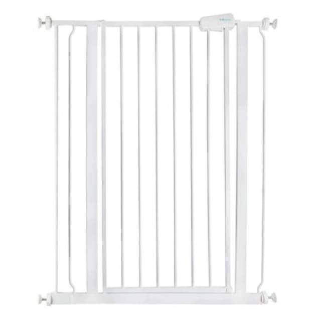 Safetots Extra Tall Metal Safety Gate Pressure Fit, 81.4Cm - 89Cm, White, 104Cm In Height, Extra Tall Baby Gate